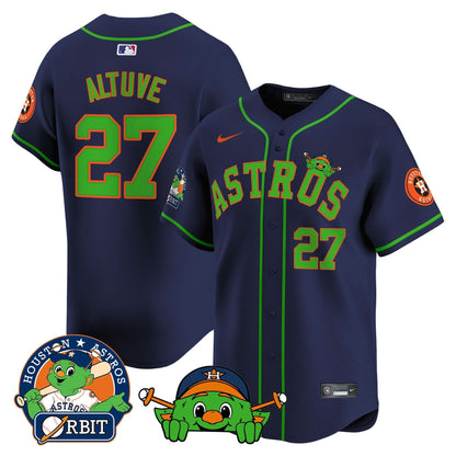 Astros Orbit Patch Vapor Premier Limited Jersey V3 - All Stitched