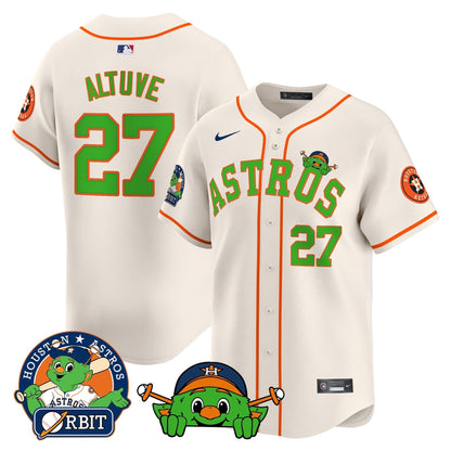 Astros Orbit Patch Vapor Premier Limited Jersey V3 - All Stitched
