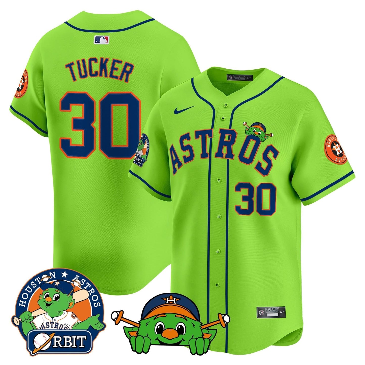 Astros Orbit Patch Vapor Premier Limited Jersey V3 - All Stitched