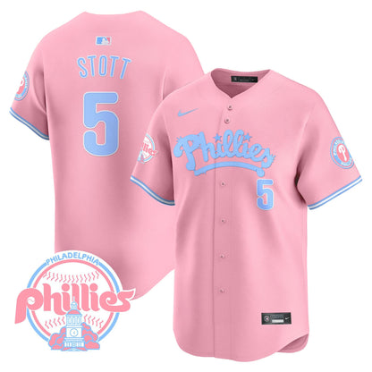 Phillies Bubblegum Pink Vapor Premier Limited Jersey - All Stitched