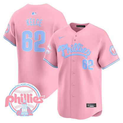 Phillies Bubblegum Pink Vapor Premier Limited Jersey - All Stitched
