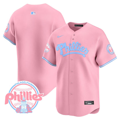 Phillies Bubblegum Pink Vapor Premier Limited Jersey - All Stitched