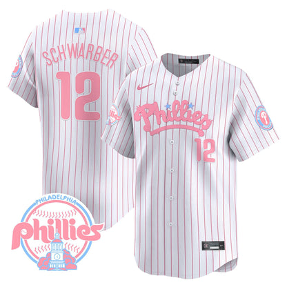 Phillies Bubblegum Pink Vapor Premier Limited Jersey - All Stitched