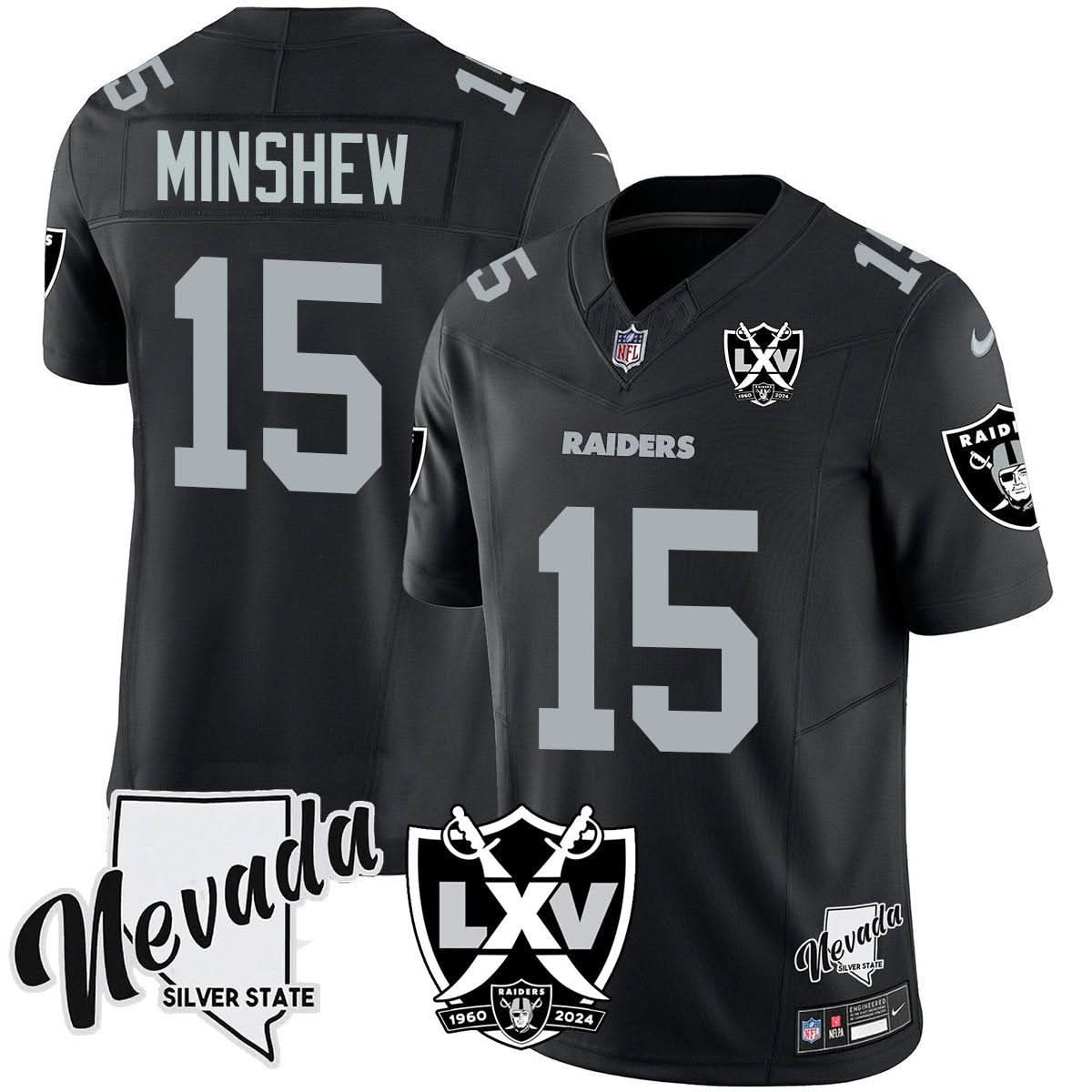 Raiders 2025 Vapor Limited Jersey - 65th Anniversary - All Stitched