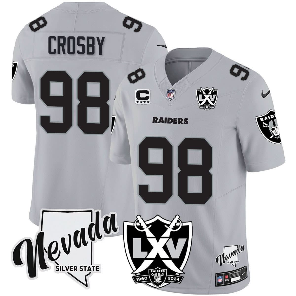 Raiders 2025 Vapor Limited Jersey - 65th Anniversary - All Stitched