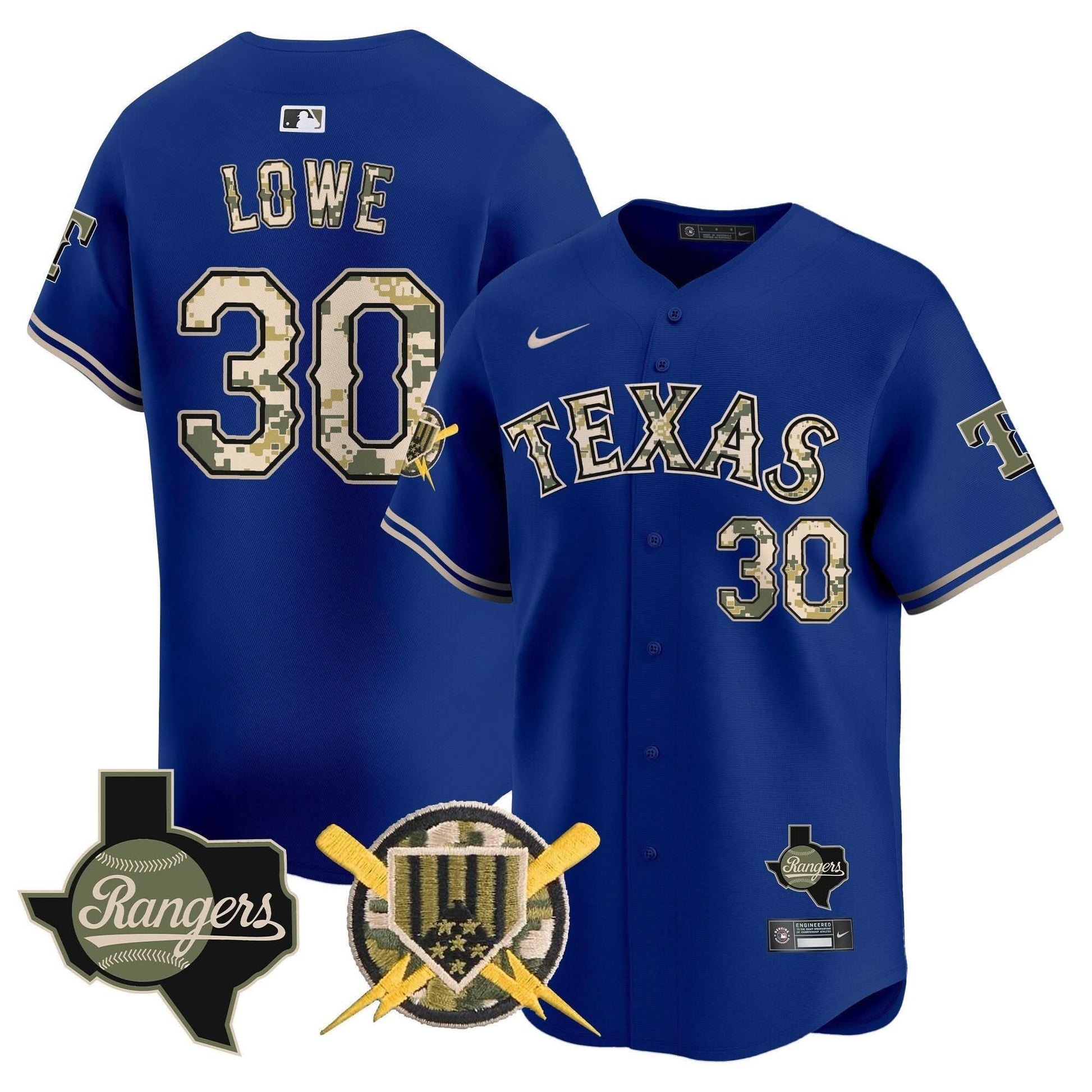Texas Rangers Armed Forces Day Vapor Premier Limited Jersey - All Stitched