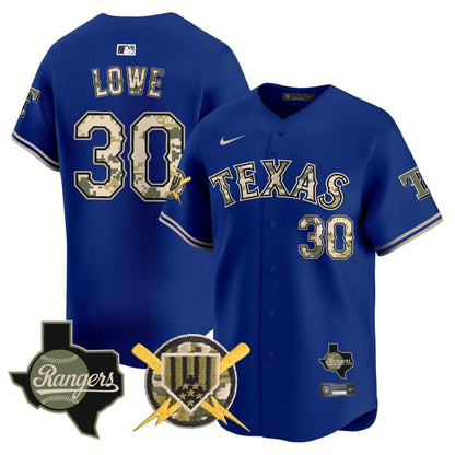 Texas Rangers Armed Forces Day Vapor Premier Limited Jersey - All Stitched
