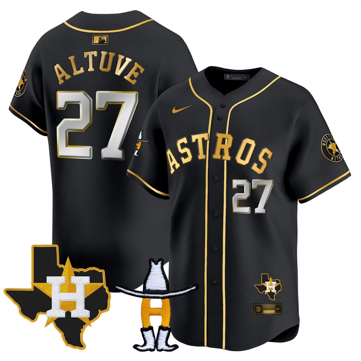 Houston Astros Houston Rodeo Patch Vapor Premier Limited Jersey V2 - All Stitched