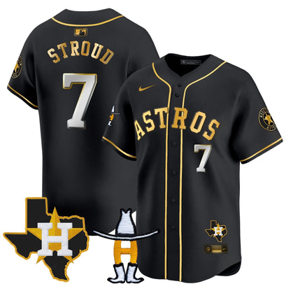 Houston Astros Houston Rodeo Patch Vapor Premier Limited Jersey V2 - All Stitched