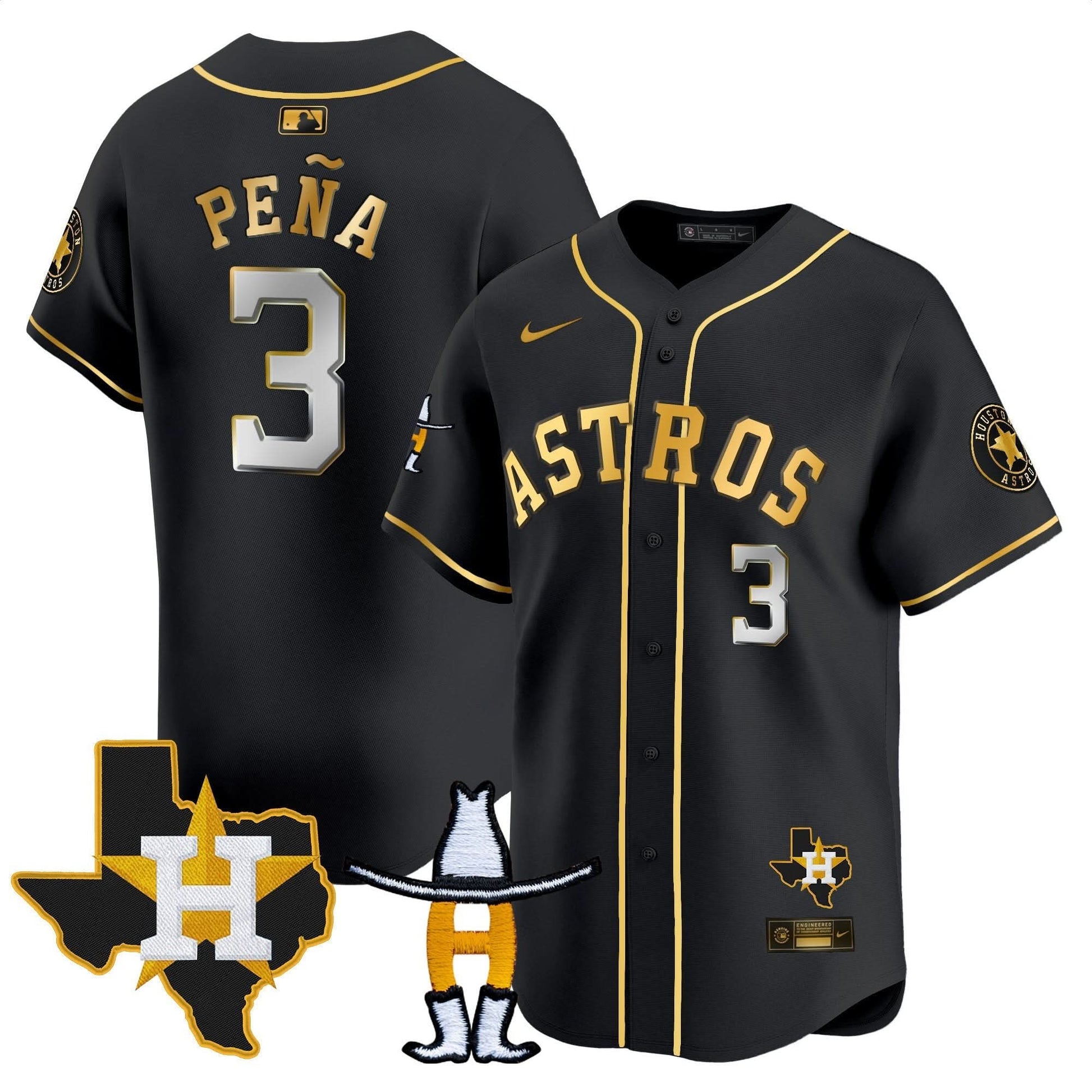 Houston Astros Houston Rodeo Patch Vapor Premier Limited Jersey V2 - All Stitched