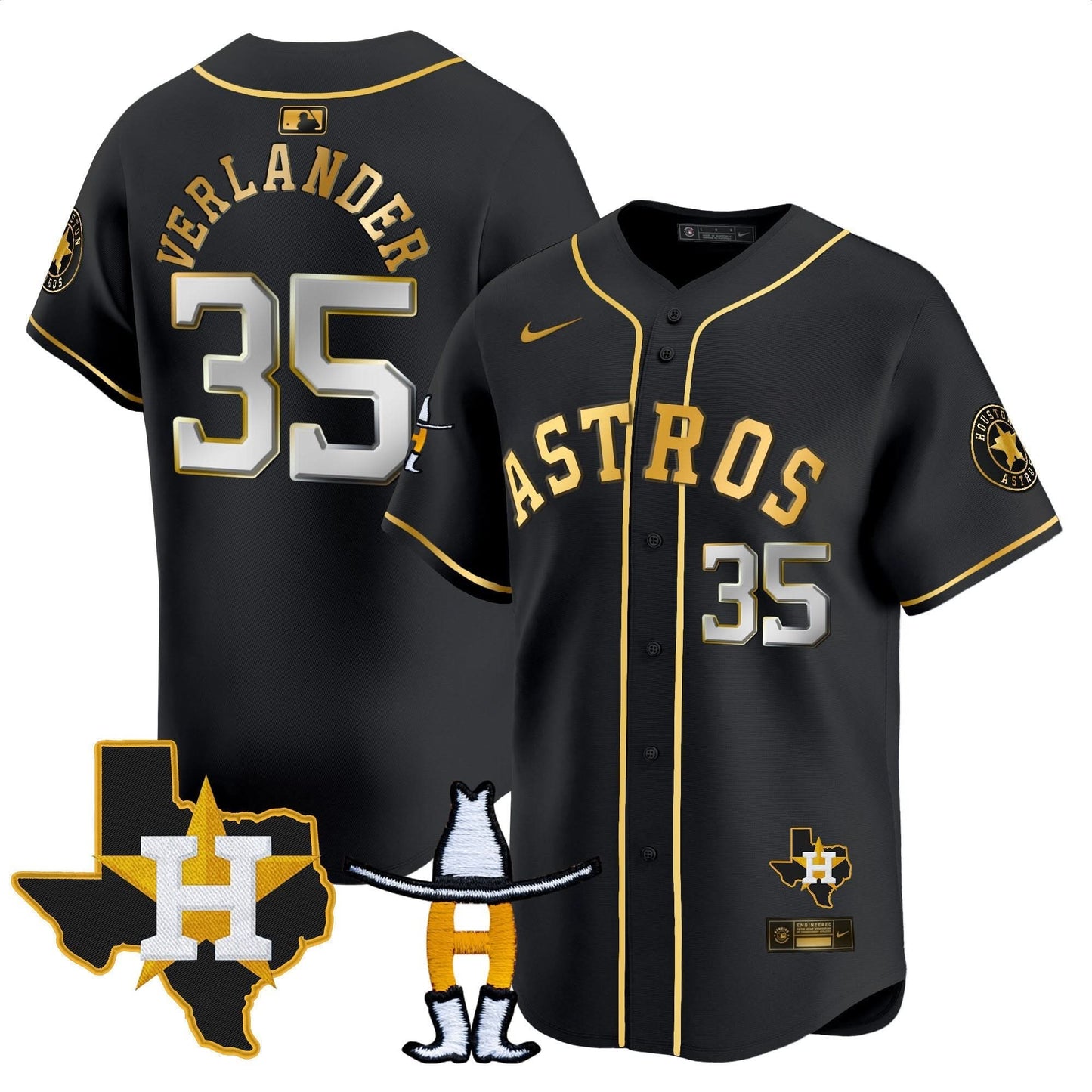 Houston Astros Houston Rodeo Patch Vapor Premier Limited Jersey V2 - All Stitched