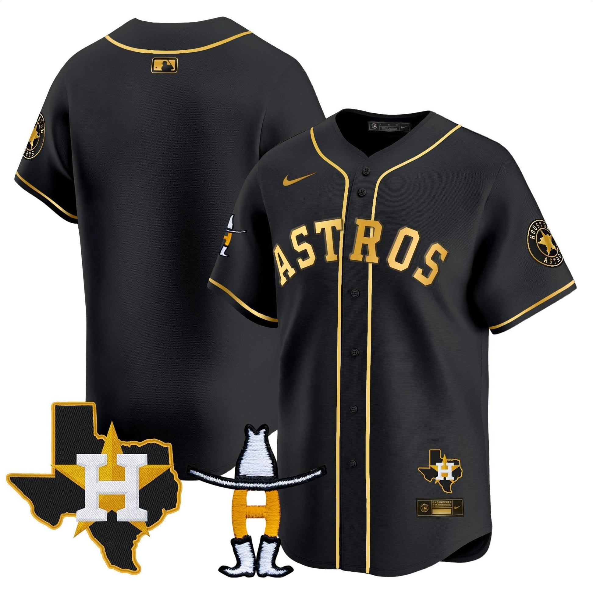 Houston Astros Houston Rodeo Patch Vapor Premier Limited Jersey V2 - All Stitched