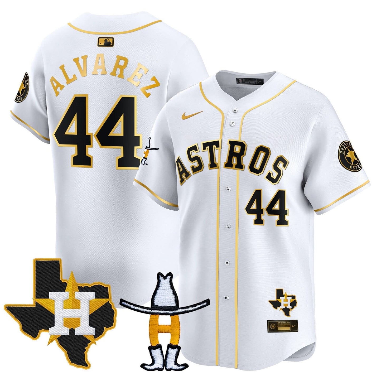 Houston Astros Houston Rodeo Patch Vapor Premier Limited Jersey V2 - All Stitched