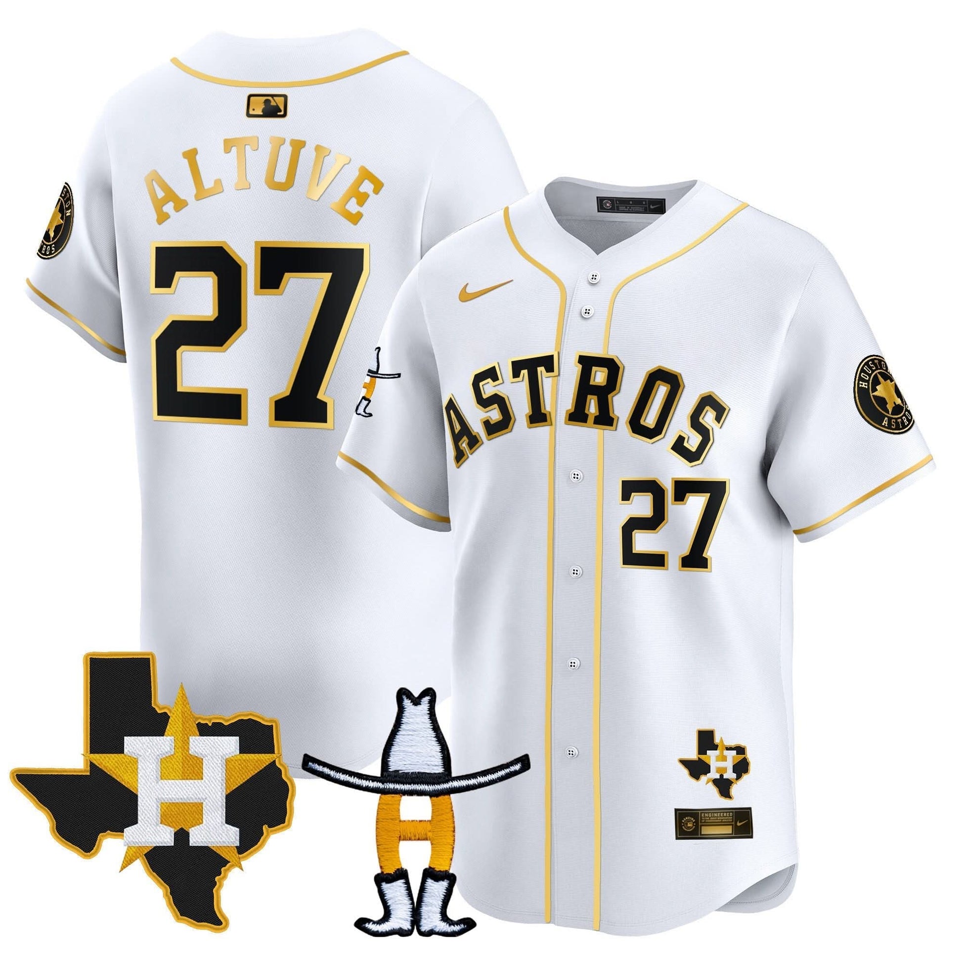 Houston Astros Houston Rodeo Patch Vapor Premier Limited Jersey V2 - All Stitched