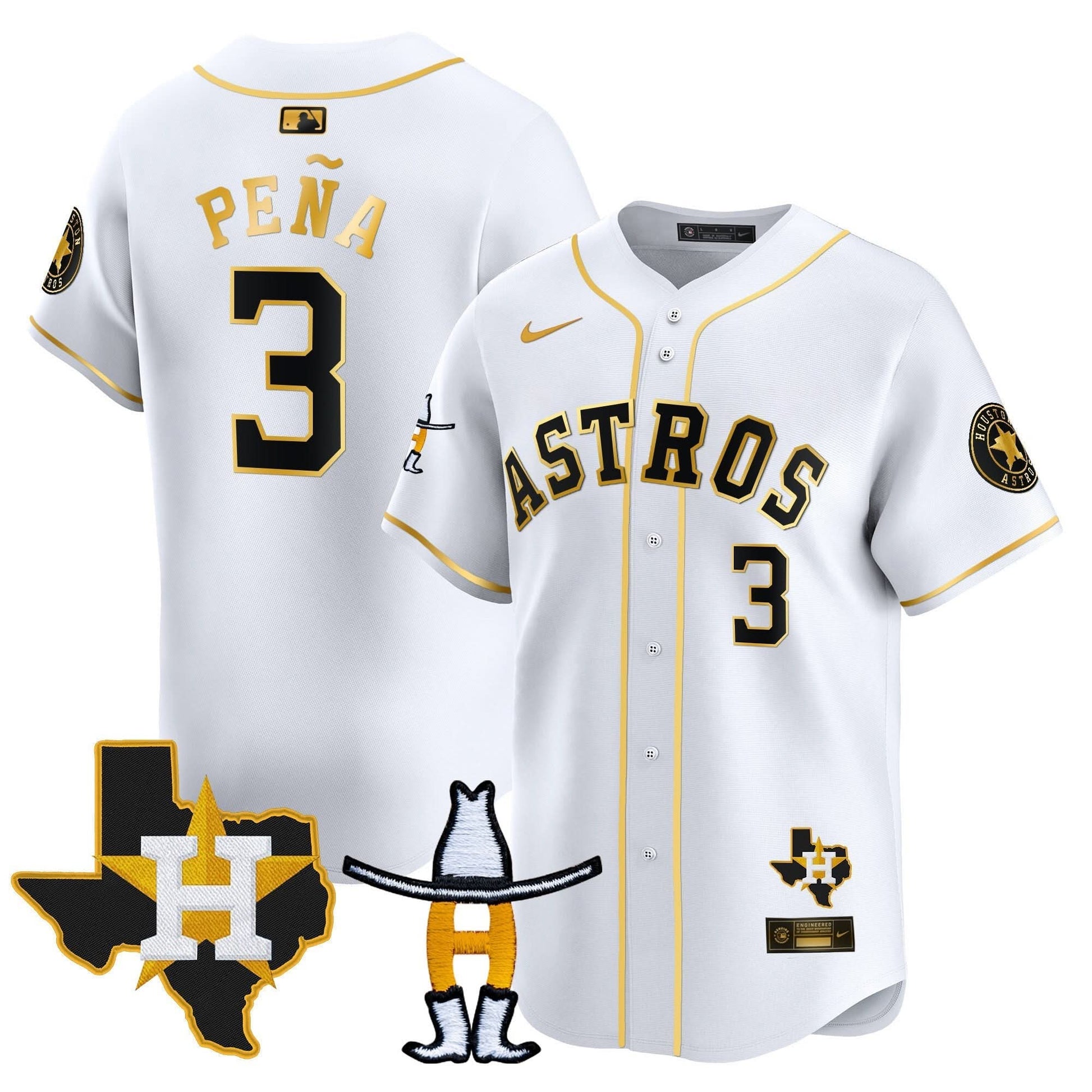 Houston Astros Houston Rodeo Patch Vapor Premier Limited Jersey V2 - All Stitched