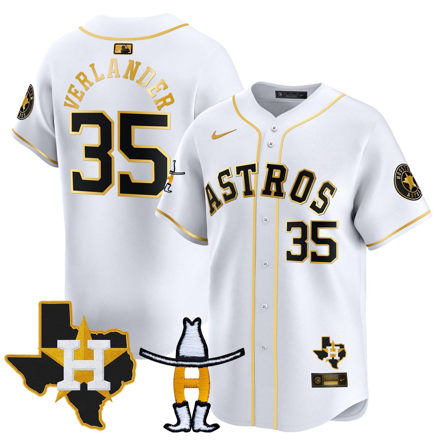 Houston Astros Houston Rodeo Patch Vapor Premier Limited Jersey V2 - All Stitched