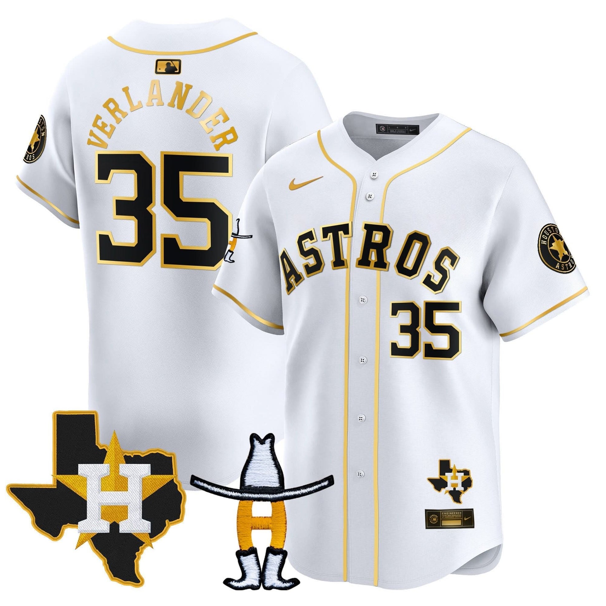 Houston Astros Houston Rodeo Patch Vapor Premier Limited Jersey V2 - All Stitched
