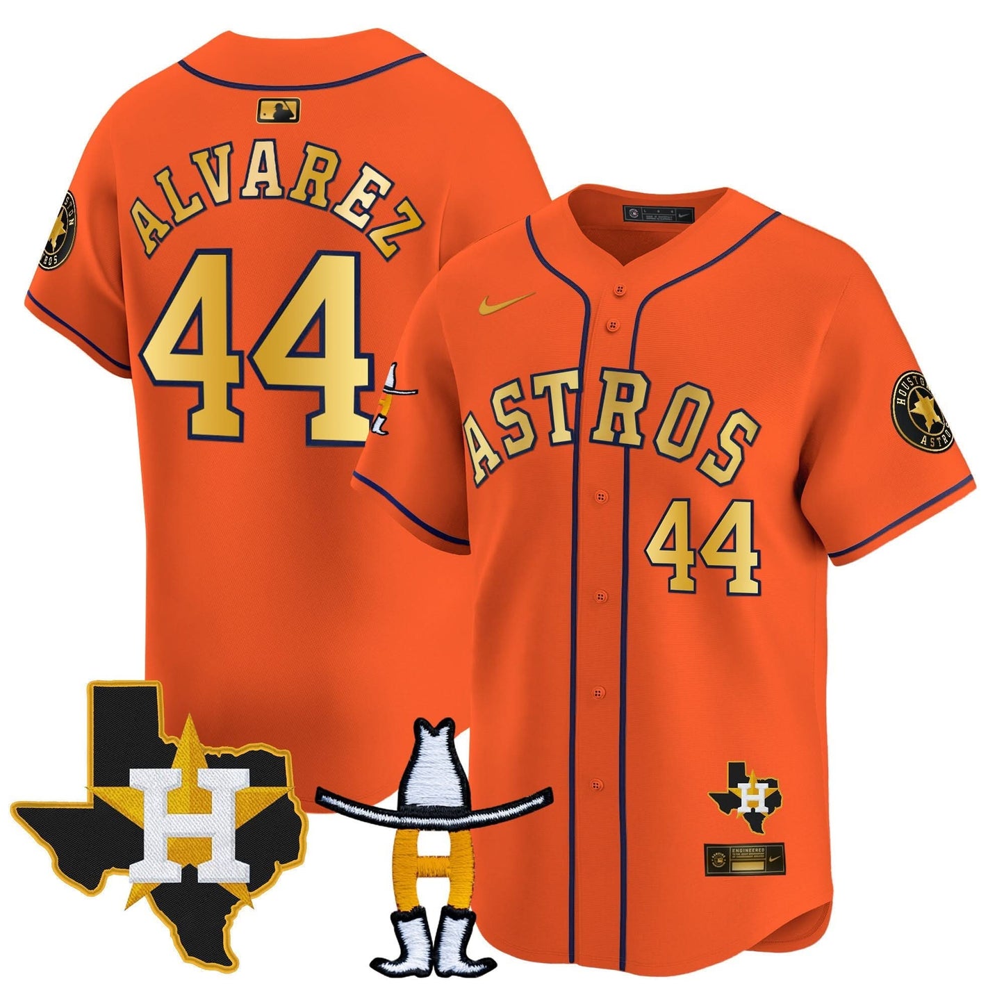 Houston Astros Houston Rodeo Patch Vapor Premier Limited Jersey V2 - All Stitched