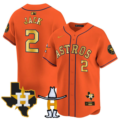 Houston Astros Houston Rodeo Patch Vapor Premier Limited Jersey V2 - All Stitched