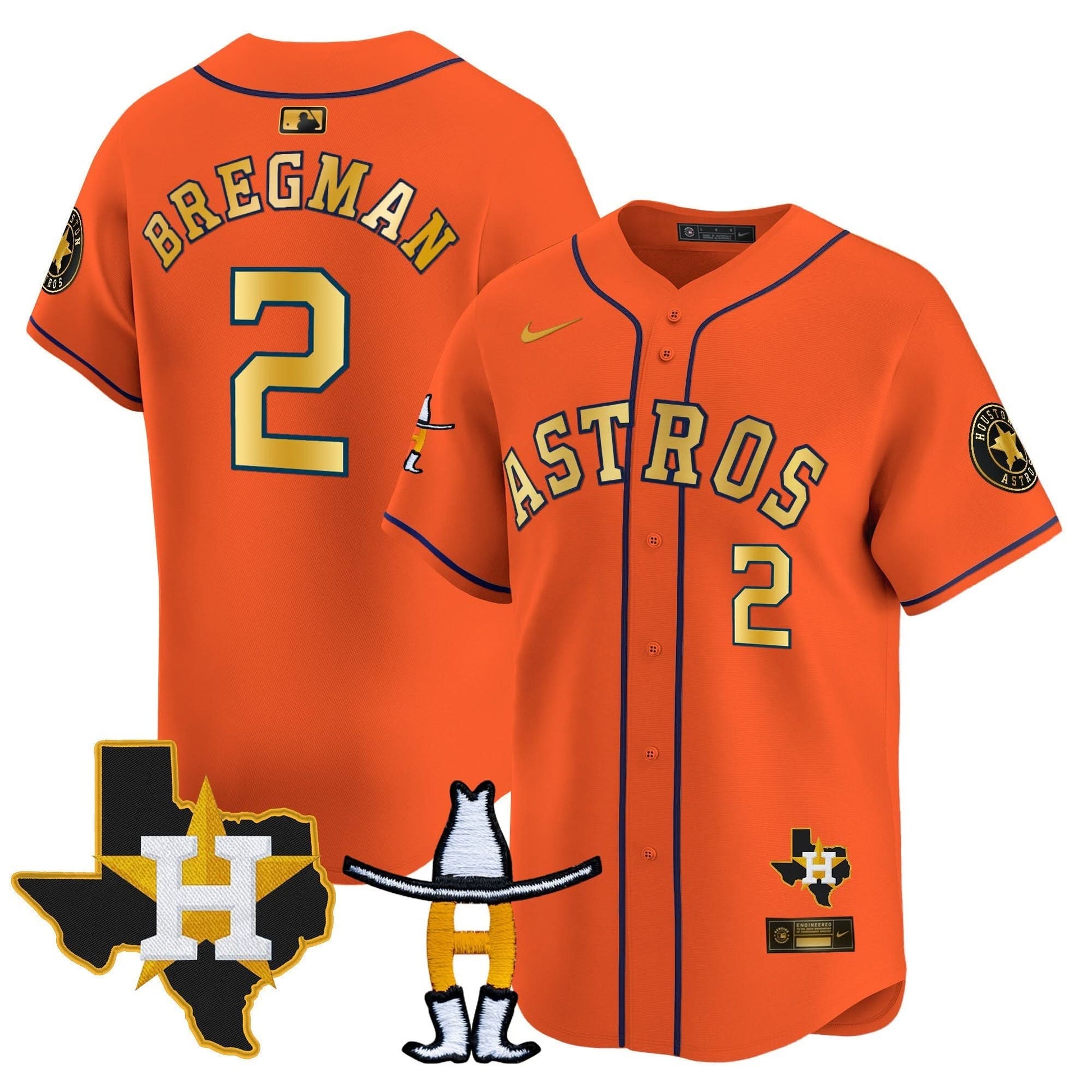 Houston Astros Houston Rodeo Patch Vapor Premier Limited Jersey V2 - All Stitched