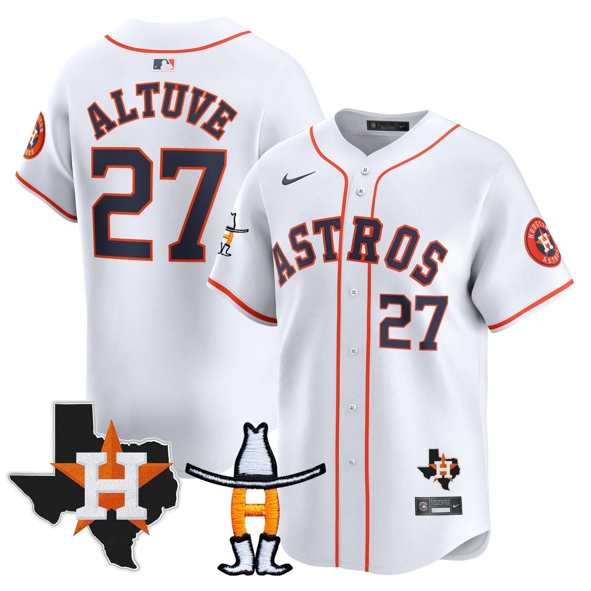 Houston Astros Houston Rodeo Patch Vapor Premier Limited Jersey V2 - All Stitched