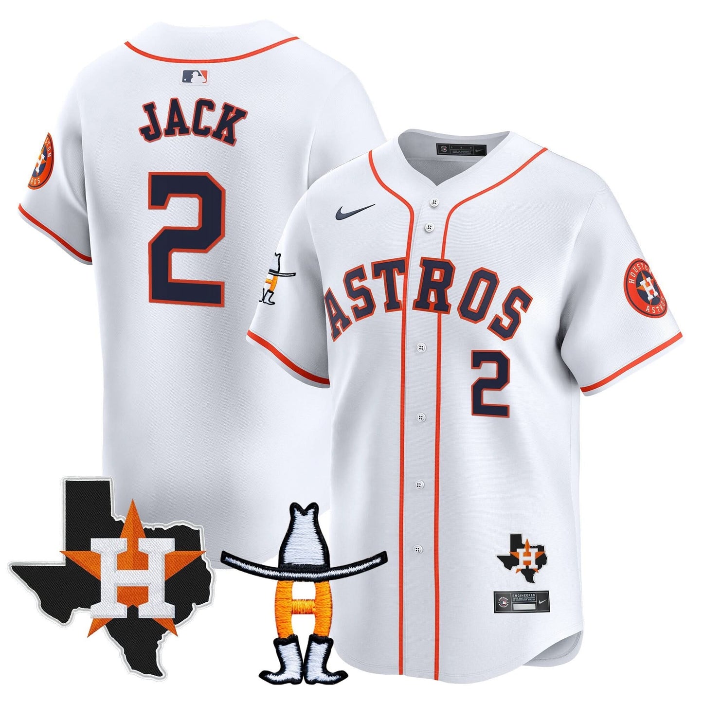 Houston Astros Houston Rodeo Patch Vapor Premier Limited Jersey V2 - All Stitched