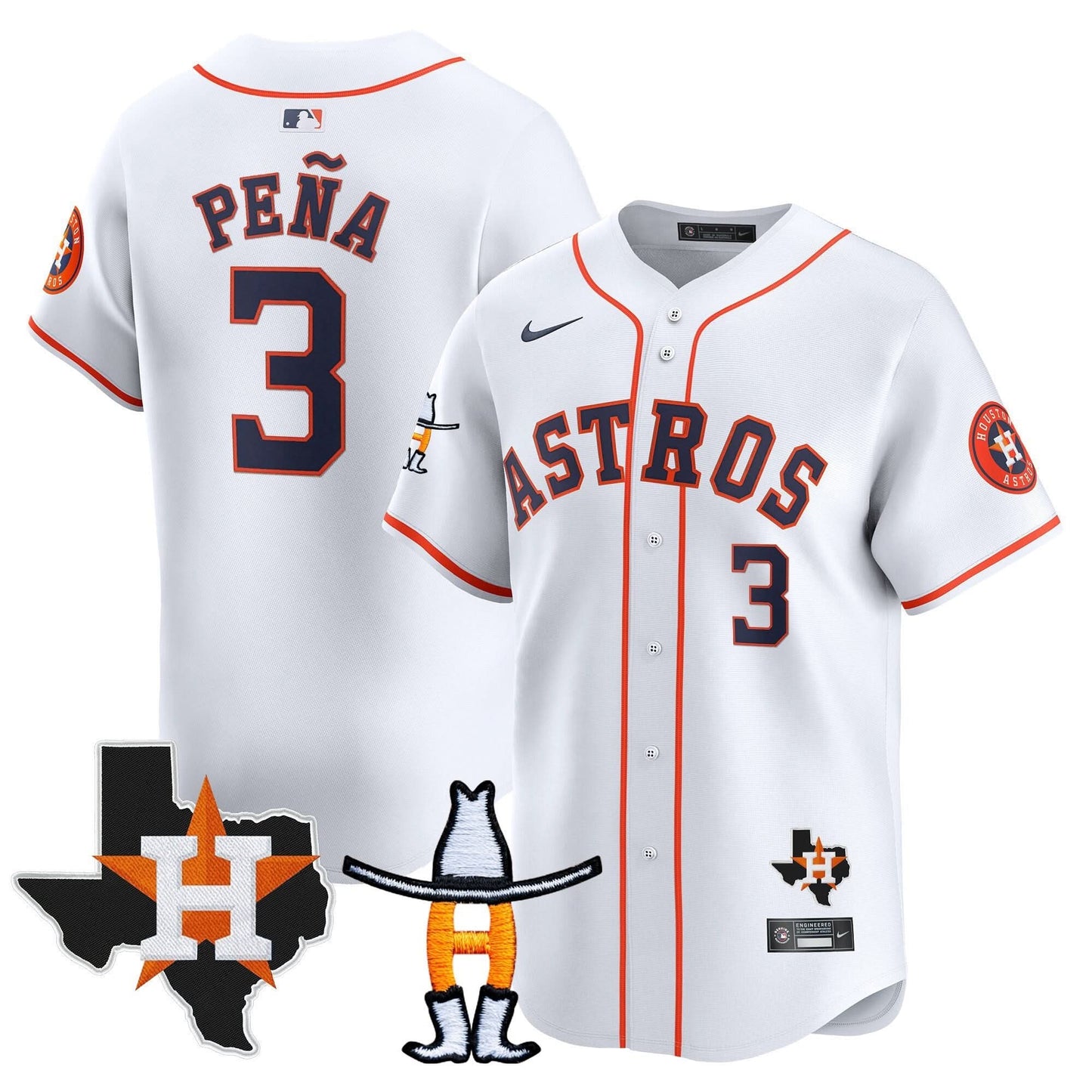 Houston Astros Houston Rodeo Patch Vapor Premier Limited Jersey V2 - All Stitched