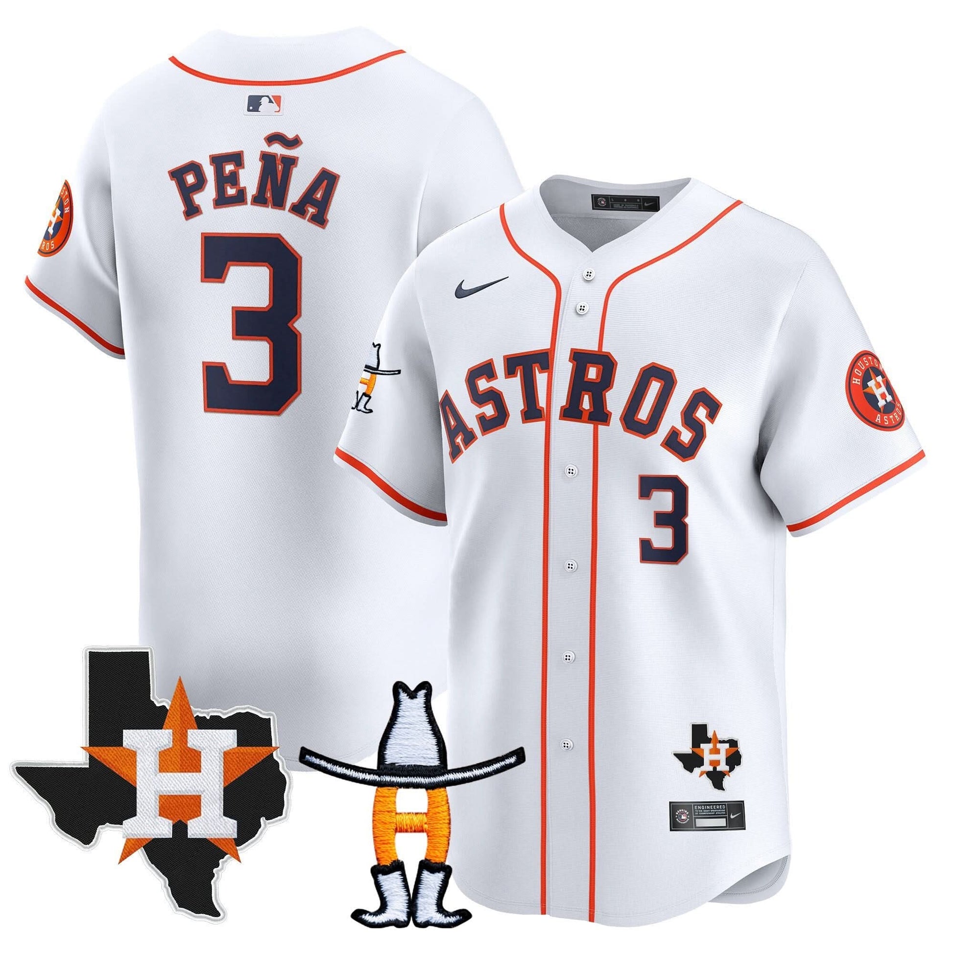 Houston Astros Houston Rodeo Patch Vapor Premier Limited Jersey V2 - All Stitched
