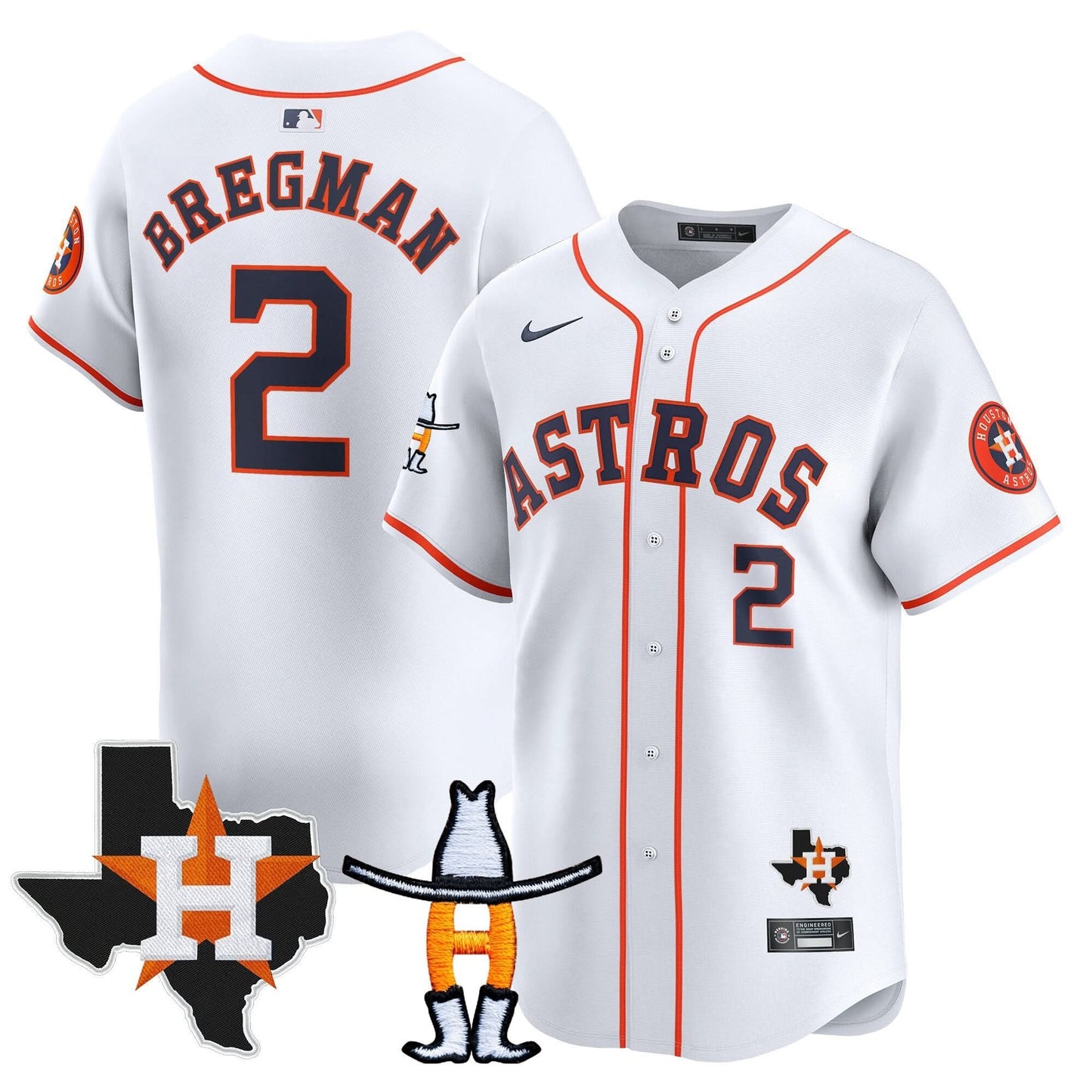 Houston Astros Houston Rodeo Patch Vapor Premier Limited Jersey V2 - All Stitched