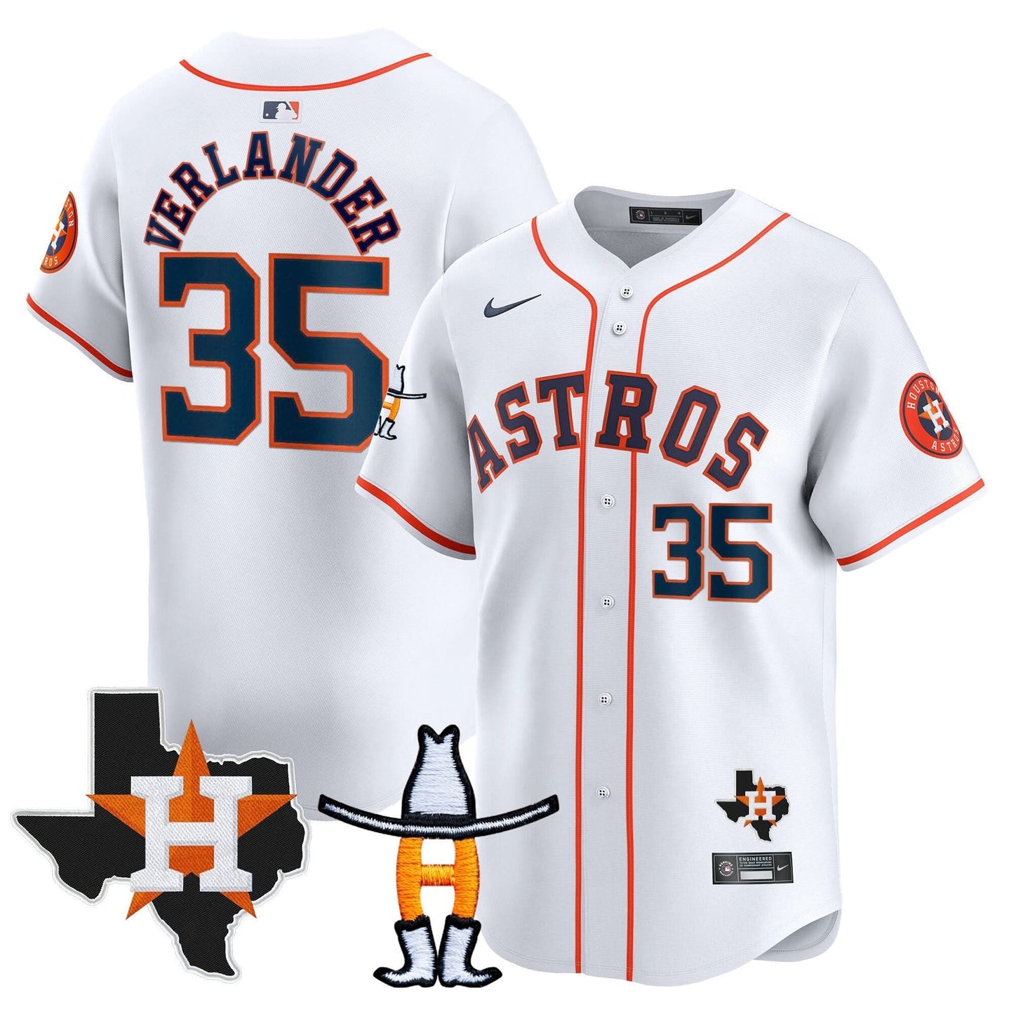 Houston Astros Houston Rodeo Patch Vapor Premier Limited Jersey V2 - All Stitched
