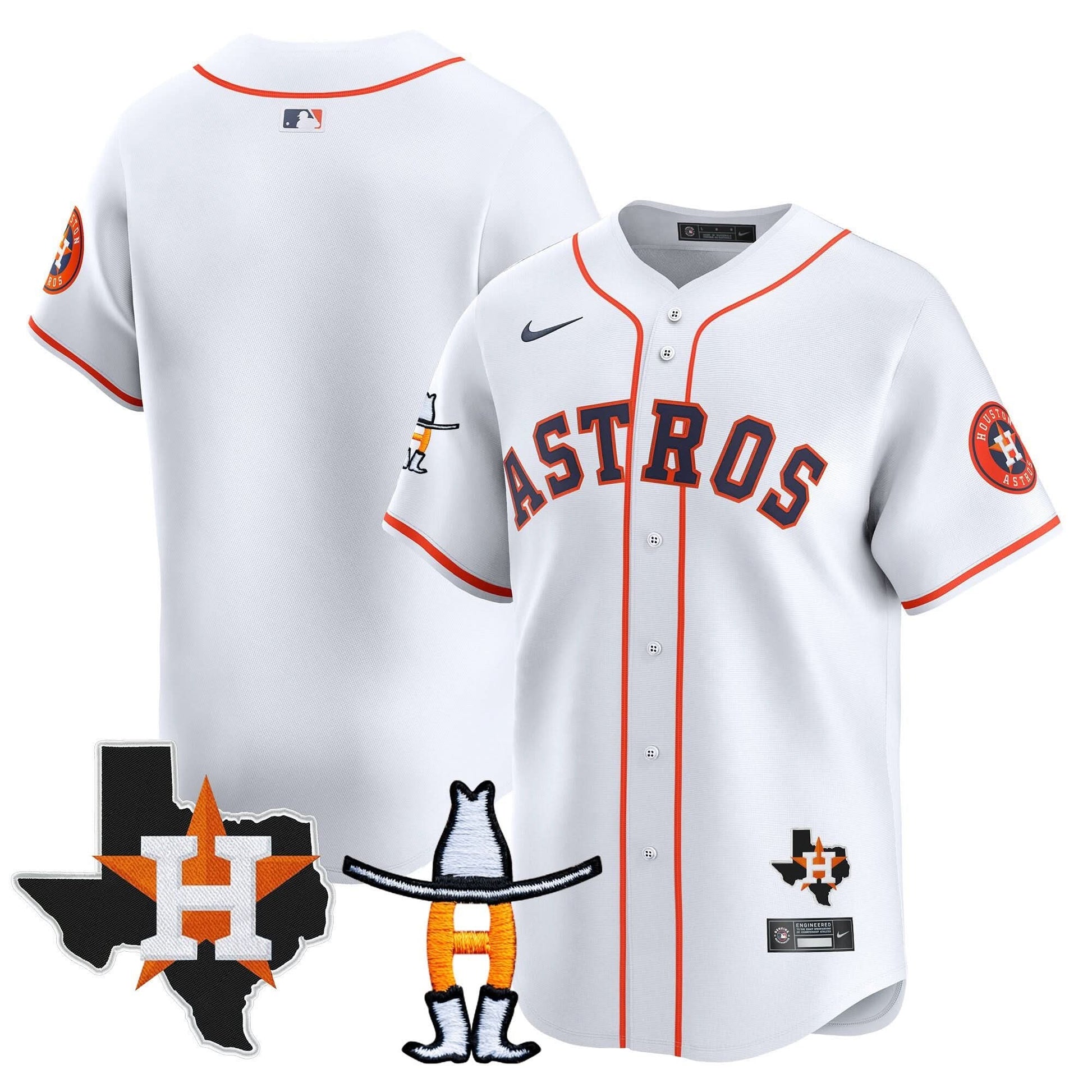 Houston Astros Houston Rodeo Patch Vapor Premier Limited Jersey V2 - All Stitched
