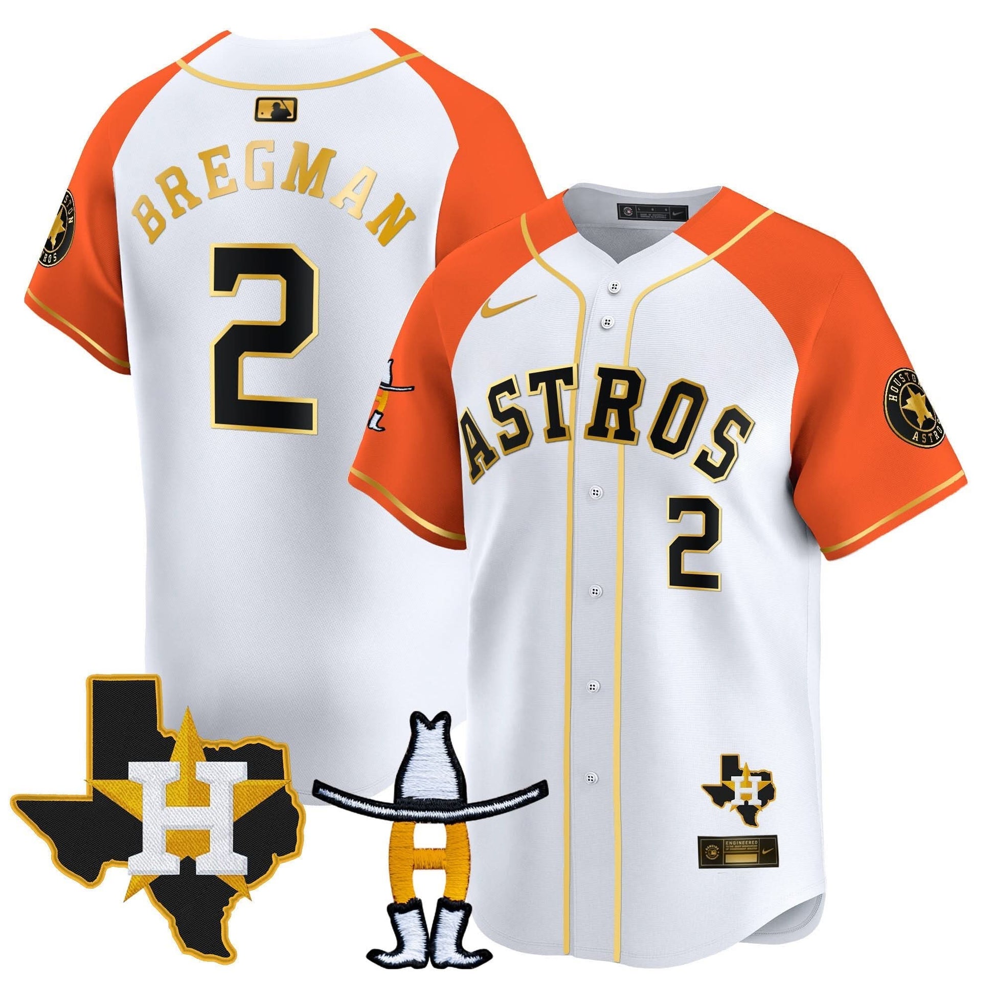 Houston Astros Houston Rodeo Patch Vapor Premier Limited Jersey V2 - All Stitched