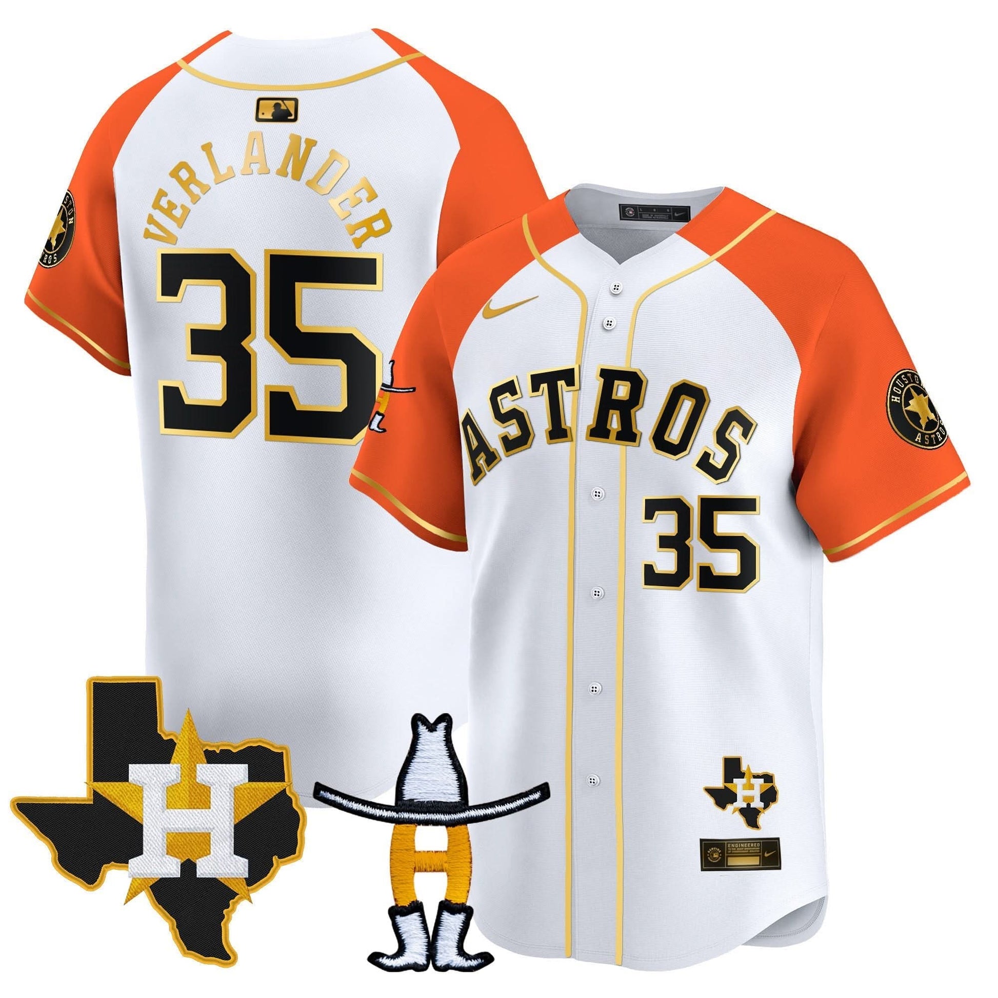 Houston Astros Houston Rodeo Patch Vapor Premier Limited Jersey V2 - All Stitched