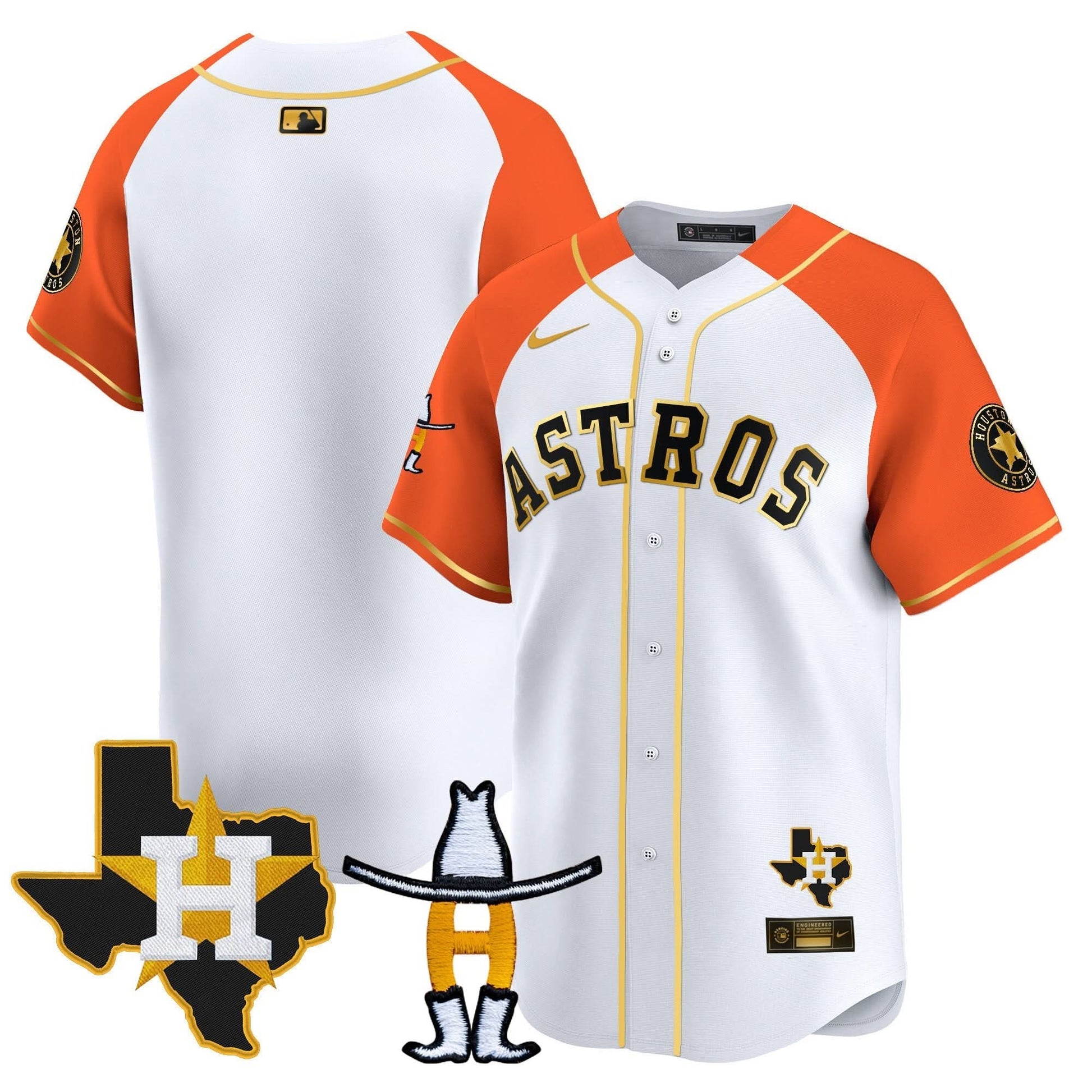 Houston Astros Houston Rodeo Patch Vapor Premier Limited Jersey V2 - All Stitched