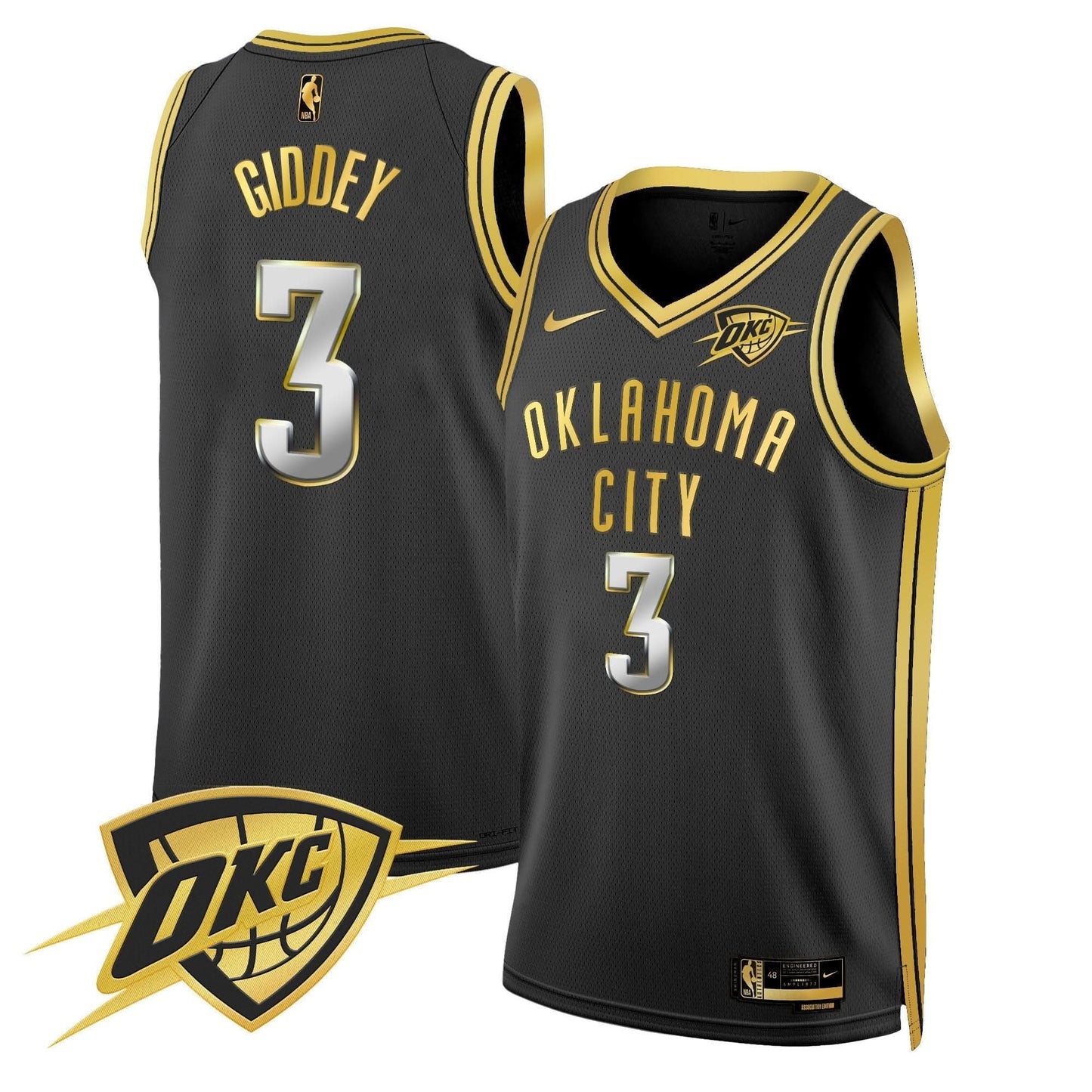 Oklahoma City Thunder Swingman Jersey V2 - All Stitched