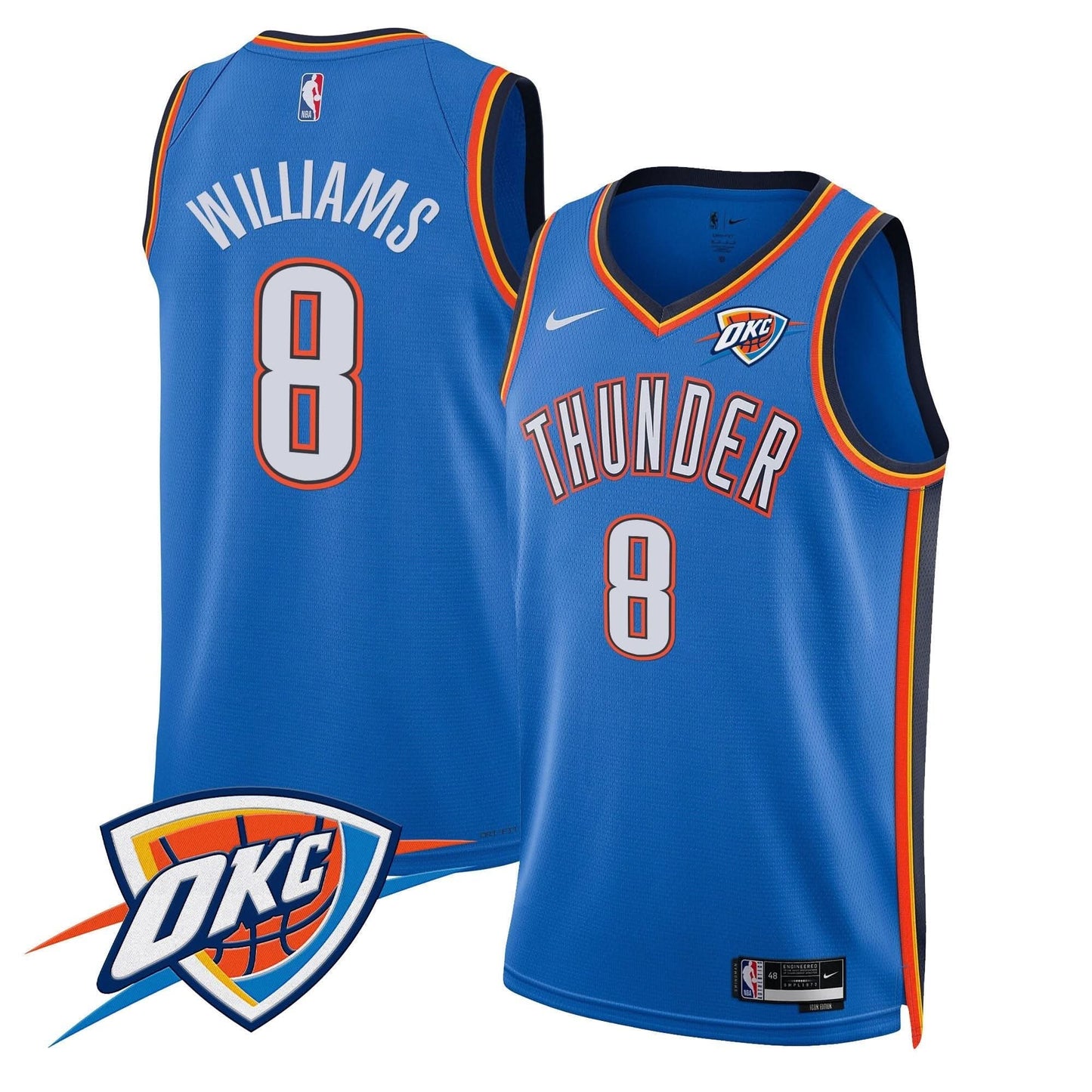 Oklahoma City Thunder Swingman Jersey V2 - All Stitched