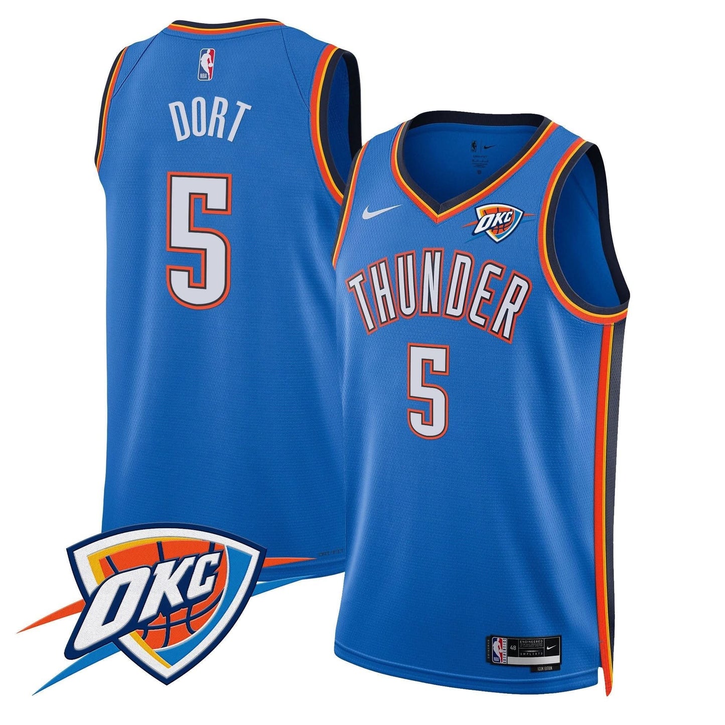 Oklahoma City Thunder Swingman Jersey V2 - All Stitched