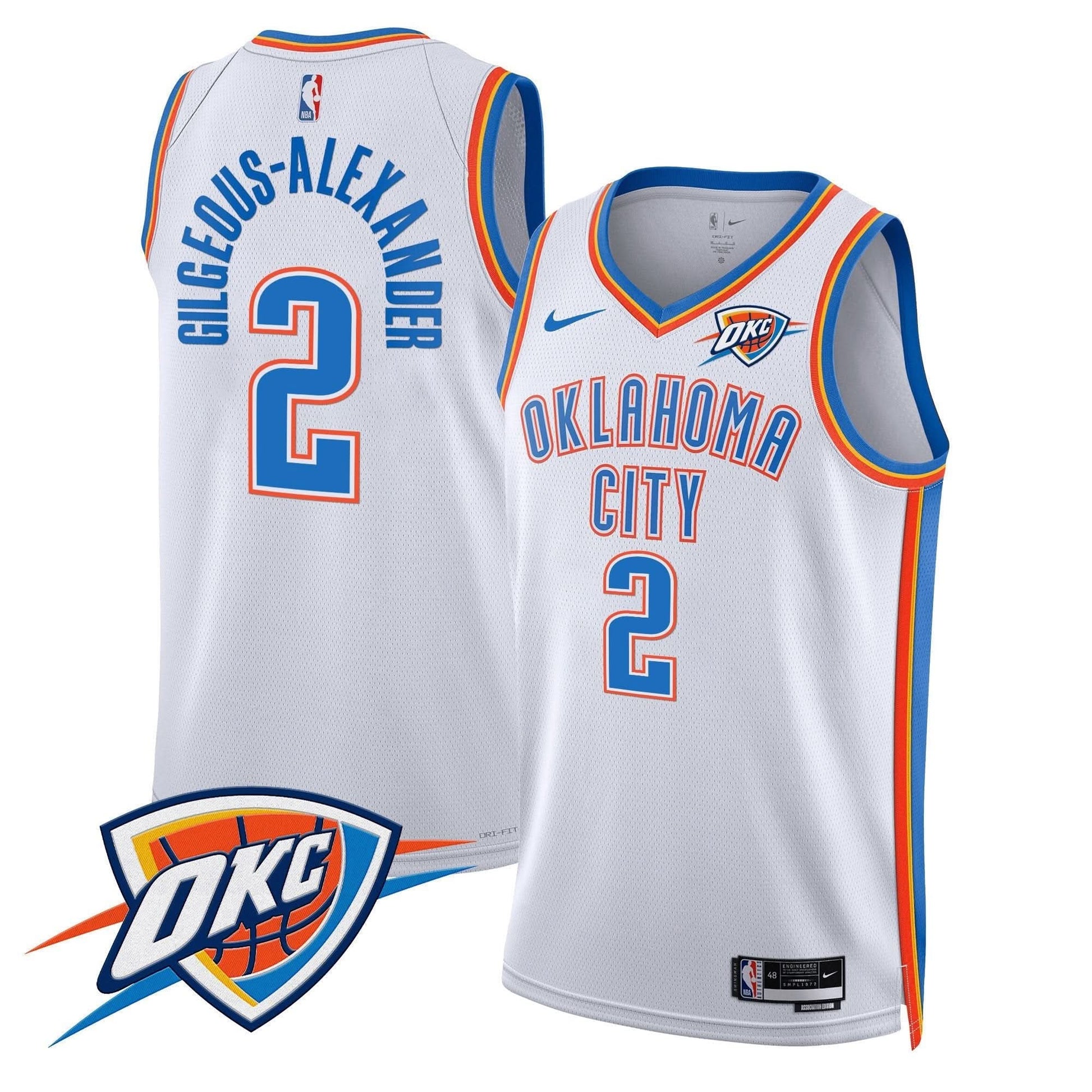 Oklahoma City Thunder Swingman Jersey V2 - All Stitched