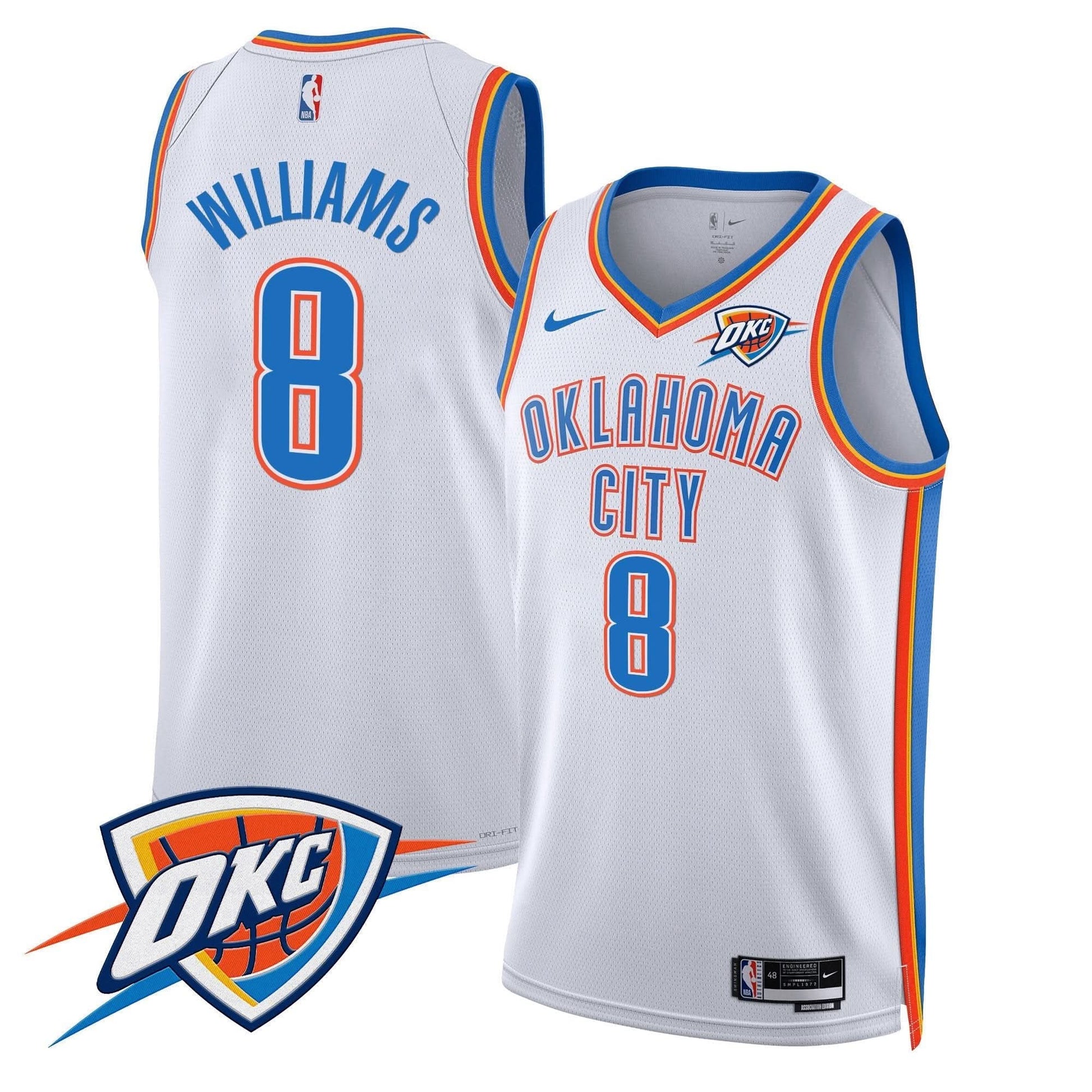 Oklahoma City Thunder Swingman Jersey V2 - All Stitched