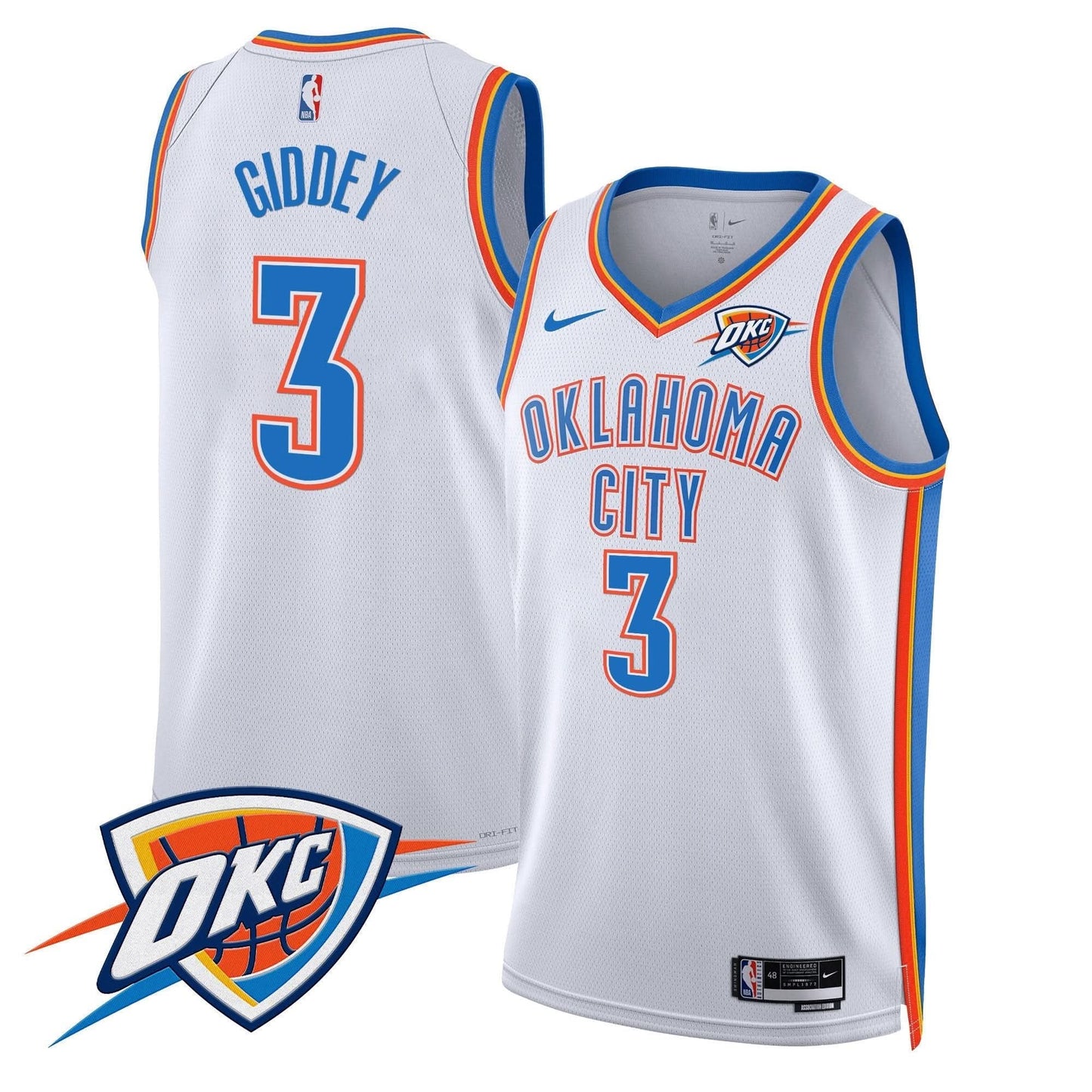 Oklahoma City Thunder Swingman Jersey V2 - All Stitched
