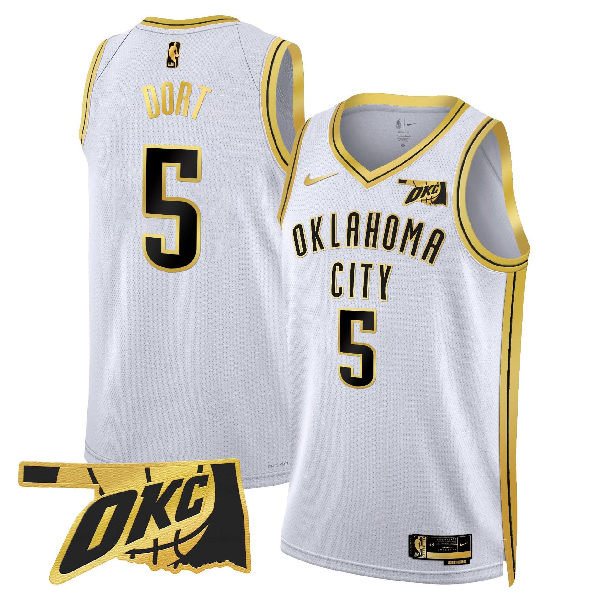 Oklahoma City Thunder Swingman Jersey - Oklahoma Patch - All Stitched