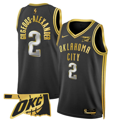 Oklahoma City Thunder Swingman Jersey - Oklahoma Patch - All Stitched