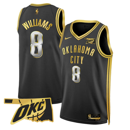 Oklahoma City Thunder Swingman Jersey - Oklahoma Patch - All Stitched