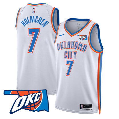 Oklahoma City Thunder Swingman Jersey - Oklahoma Patch - All Stitched