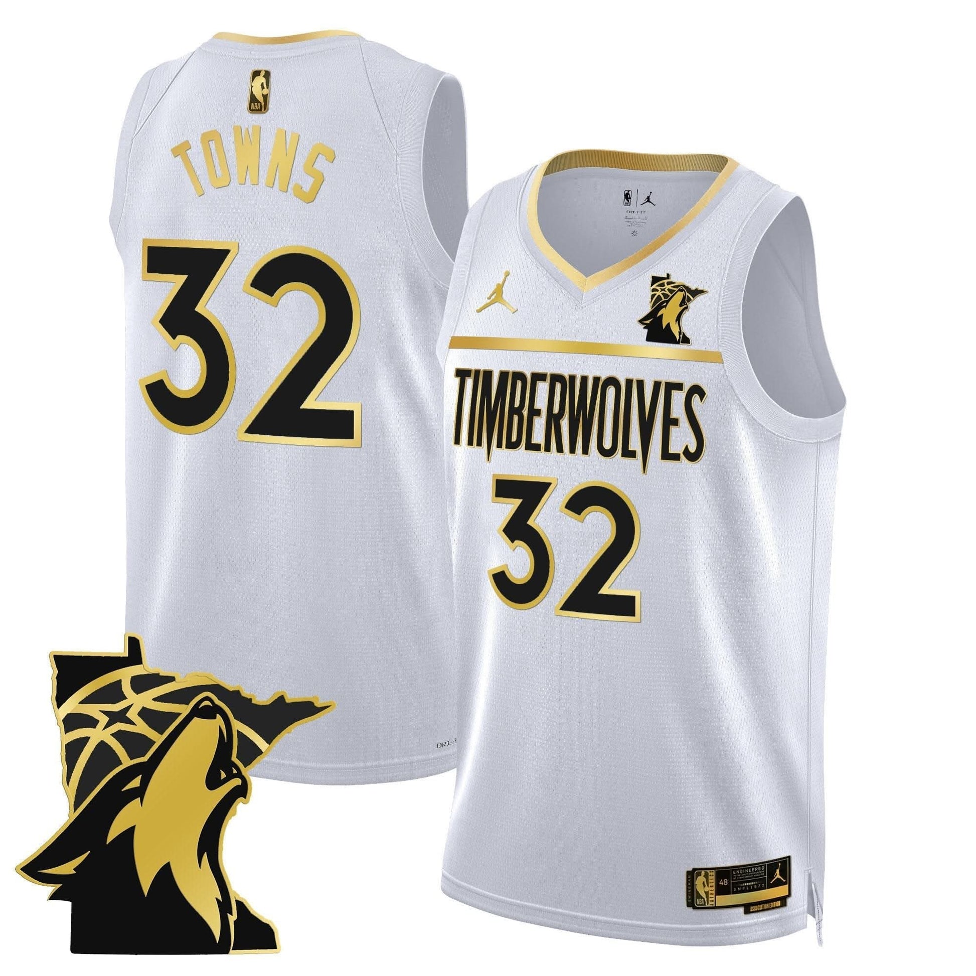 Minnesota Timberwolves Swingman Jersey - Minnesota Patch - All Stitched