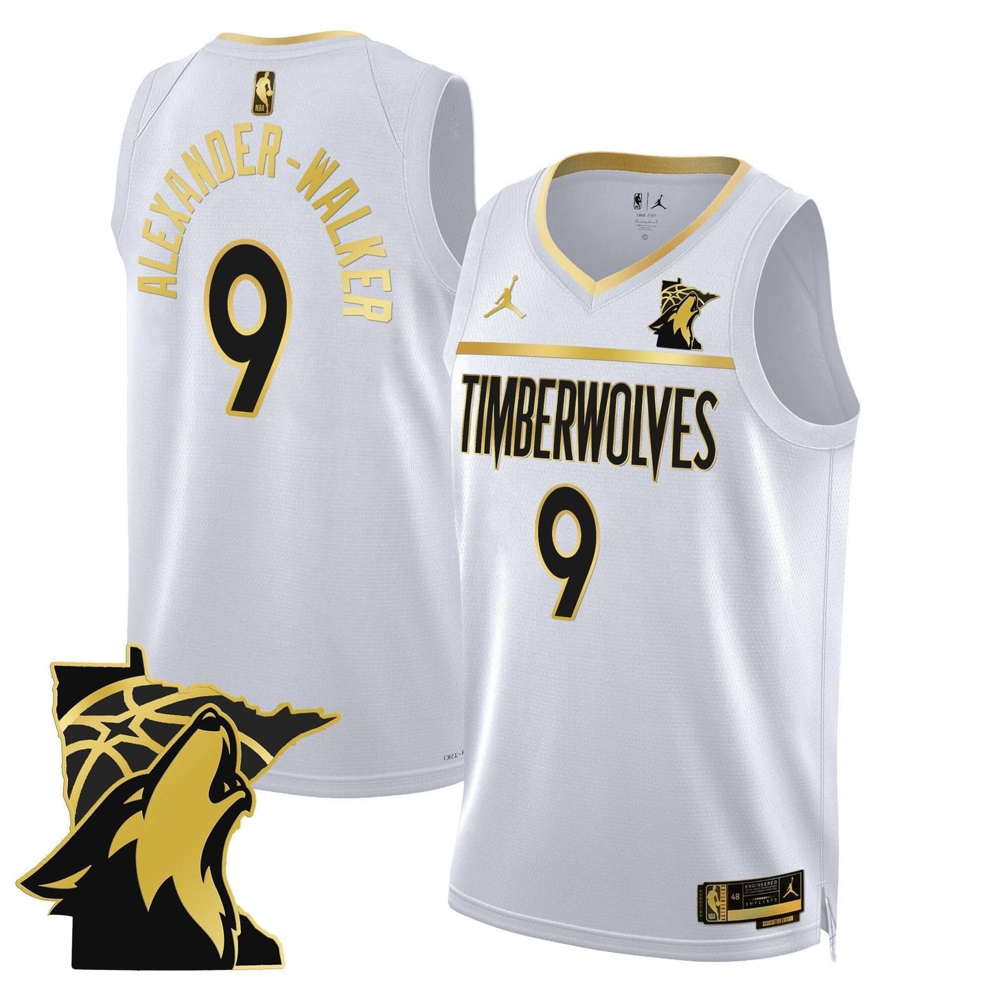 Minnesota Timberwolves Swingman Jersey - Minnesota Patch - All Stitched