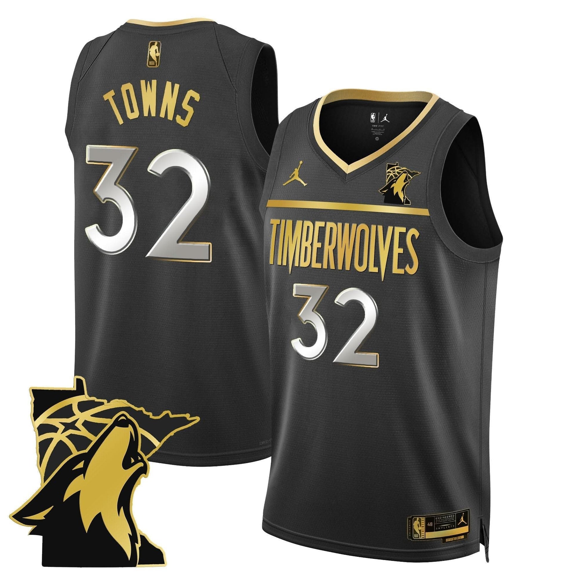 Minnesota Timberwolves Swingman Jersey - Minnesota Patch - All Stitched