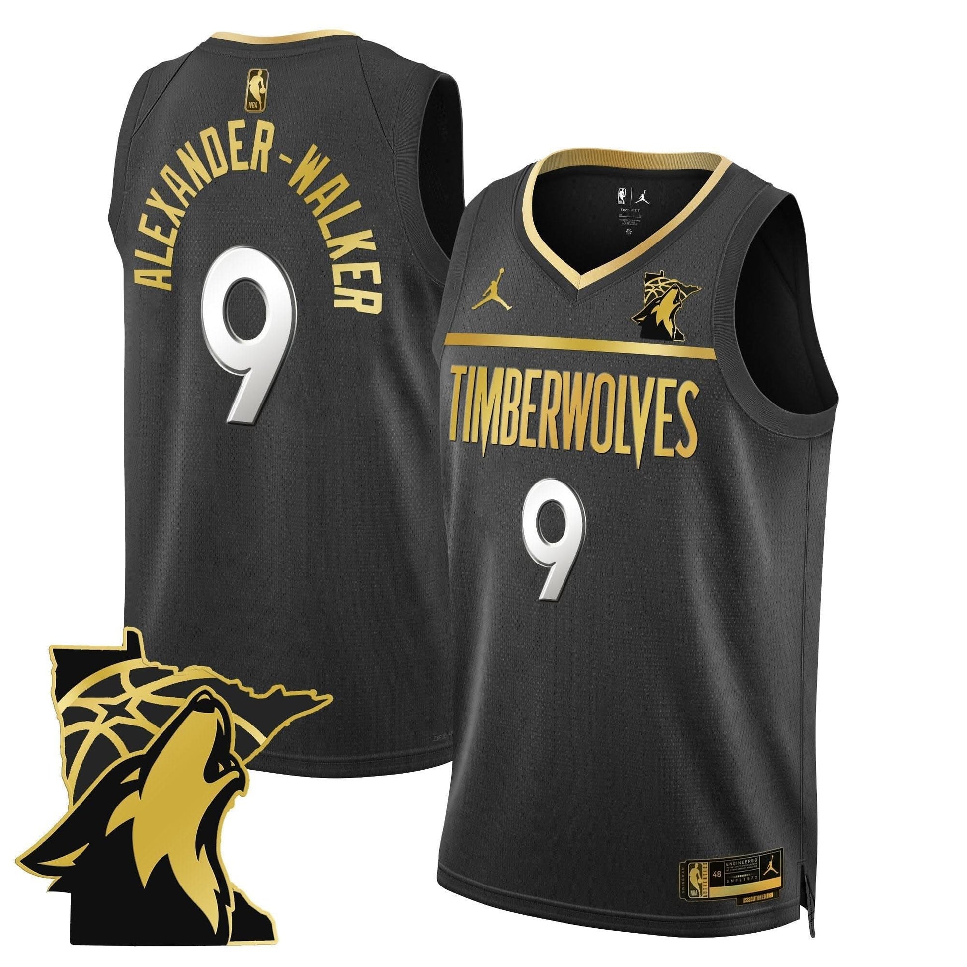 Minnesota Timberwolves Swingman Jersey - Minnesota Patch - All Stitched