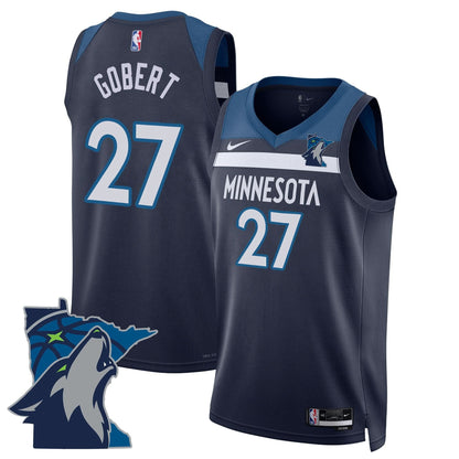Minnesota Timberwolves Swingman Jersey - Minnesota Patch - All Stitched