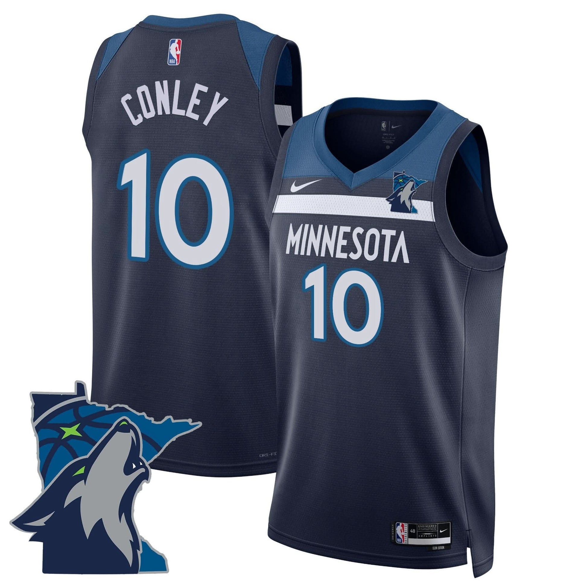 Minnesota Timberwolves Swingman Jersey - Minnesota Patch - All Stitched